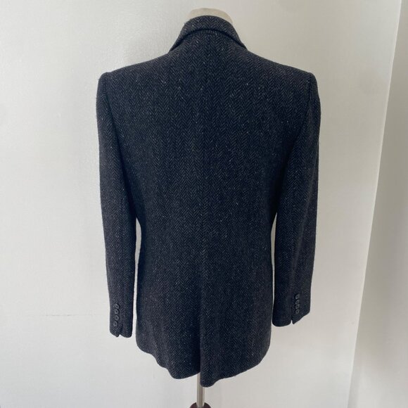 Ralph Lauren Jacket Blazer Wool Herringbone Gray - Picture 8 of 15